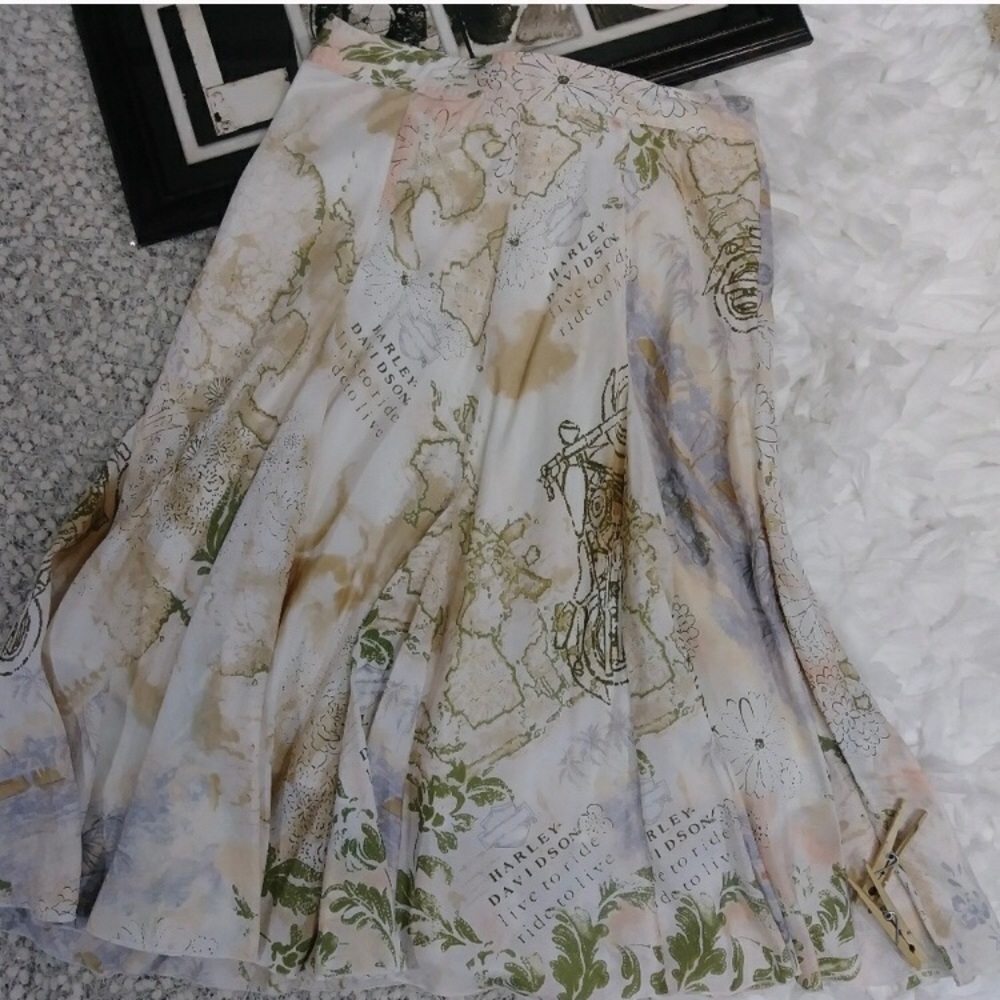 Harley Davidson Silk Skirt